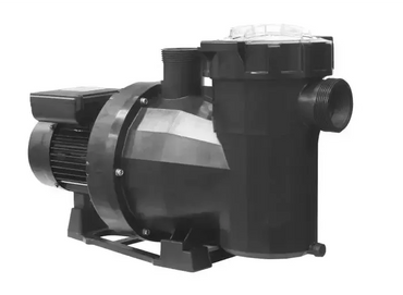 AstralPool Victoria Plus tyst cirkulationspump i svart plast med klar lock och gängade portar