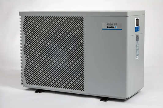 Pahlen Calidi ZP senaste värmepumpen för pool med grå design