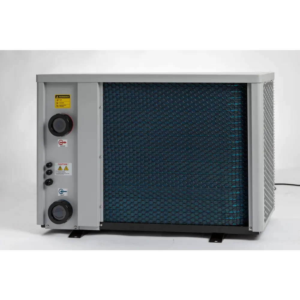 Pahlen Calidi ZP 17 grå metall värmepump med blå filterpanel