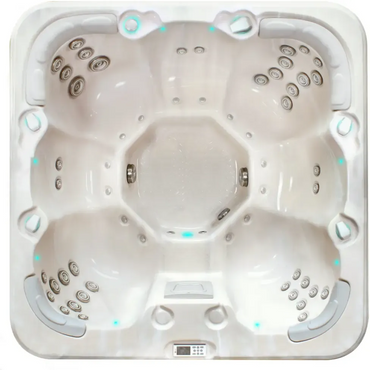 Vitvarm PassionSpa Rewind Spabad från Pure Collection med sittplatser, jetstrålar och panel