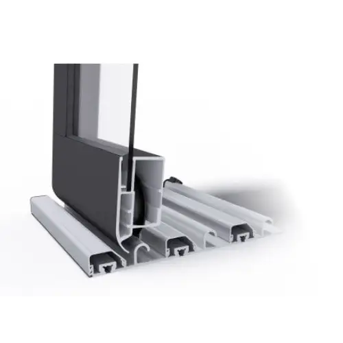 Pooltak Dallas 3x6 i klar kanalplast med silver aluminiumram och svart kasett