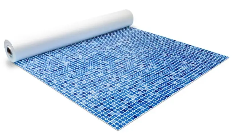 Snap-in-liner på rulle til en pool på 4 x 8 x 1 – blå mosaikfliser
