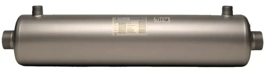 Silvrig cylindrisk vattenavhärdare Titan med minimal tryckförlust och maximal energieffektivitet