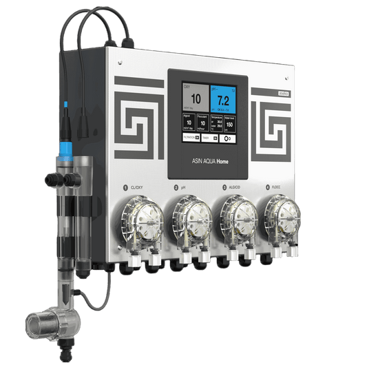 ASIN Aqua Home-doseringsstation til iltbaseret vandrensning med fire pumper