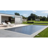 Modern AquaTop nersänkt 800 pool med extern motor, 60x14mm, mörkblå kakel