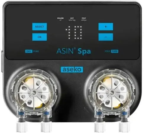 Aseko Spa autodosering med senaste tekniken och svarta dual-pump