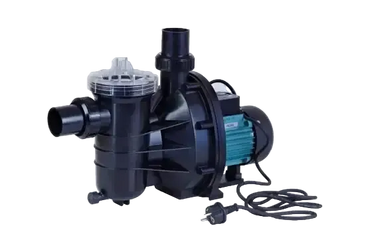 Brilix FXP cirkulationspump 14m3 för pool med svart plast, teal motor och klar lock