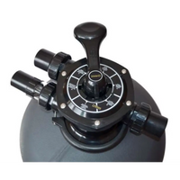 Brilix P350 sandfilter med svart plast, handtag och portar för vattenflöde