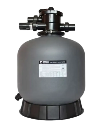 Brilix P350-sandfilter – gråt design, sort top, riflet bund