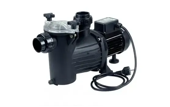 Brilix Preva poolpump i svart plast med transparent filterlock