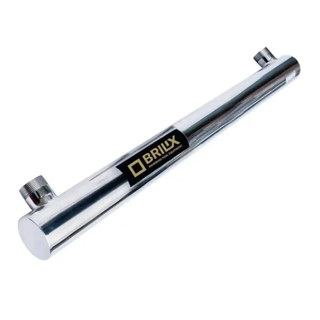 Brilix UV-lampa SP-I cylindriskt vattenfilter i krom med etikett