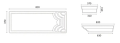 Aruba-glasfiberpool – rektangulær form, glasværn, pool til salg