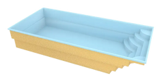 Glasfiberpool Aruba 800 8,20 m x 3,70 m x 1,50 m