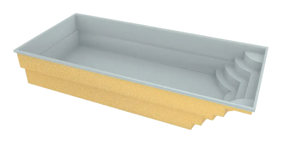 Glasfiberpool Aruba 800 8,20 m x 3,70 m x 1,50 m