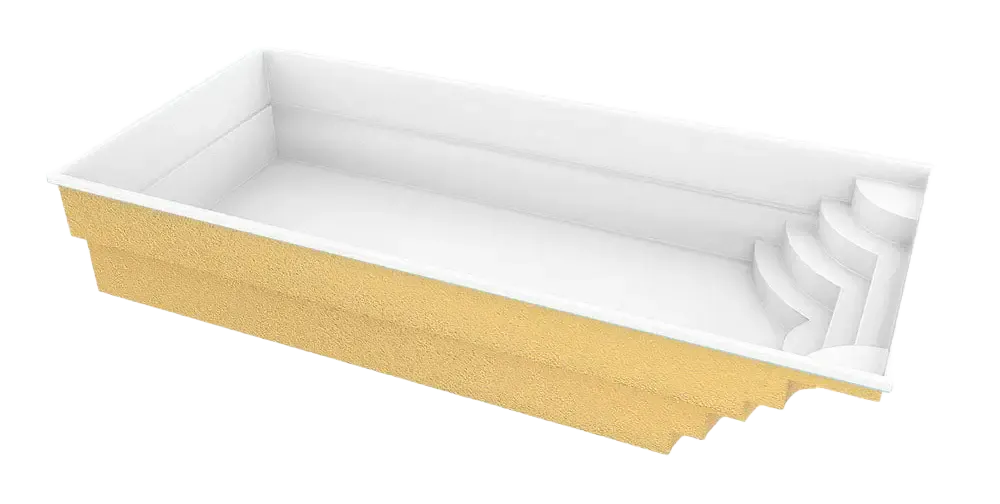 Glasfiberpool Aruba 800 8,20 m x 3,70 m x 1,50 m