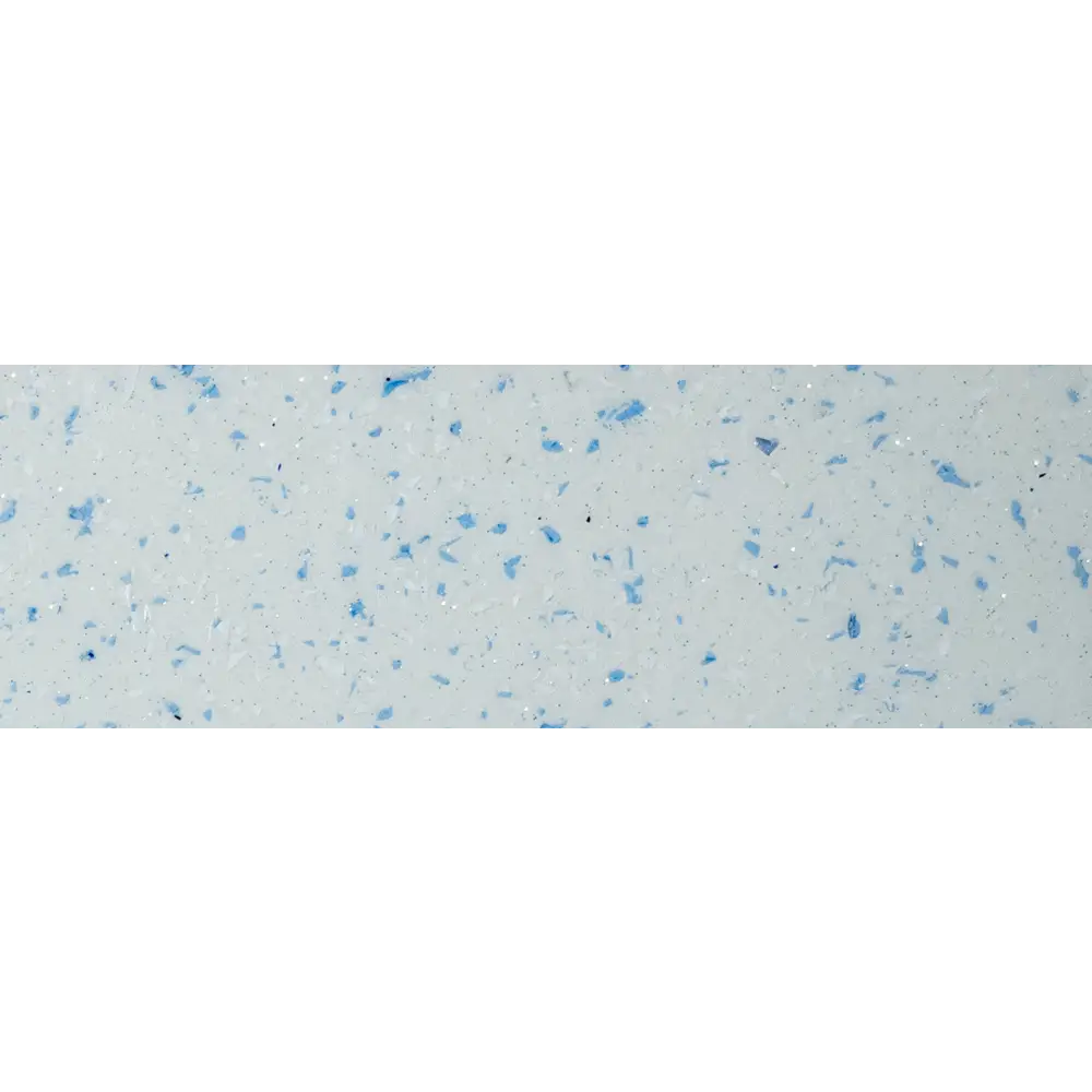 Ljusblå fläckig bänkskiva med glansig finish i Aruba Plus trädgårdspool