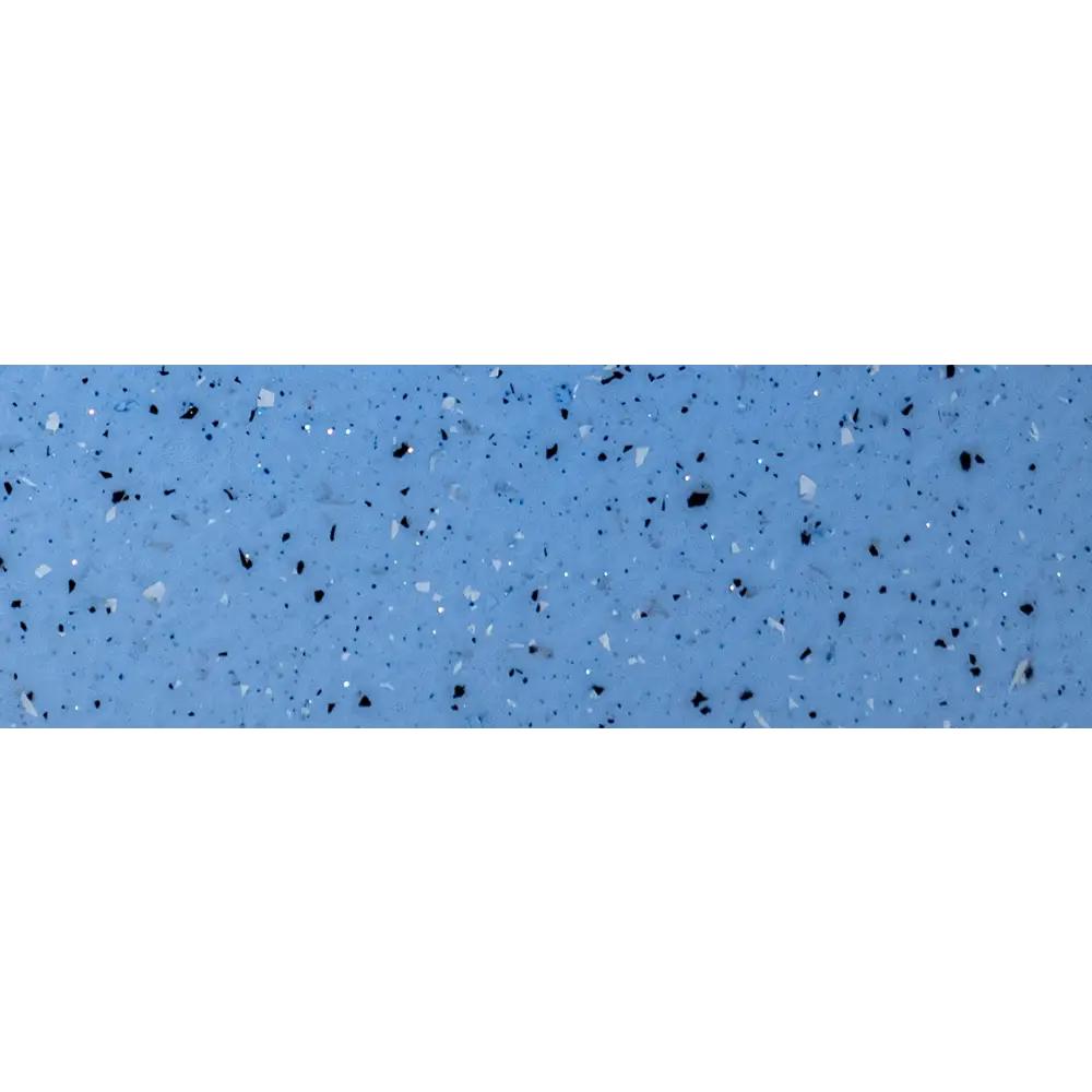 Ljusblå terrazzo Aruba Plus trädgårdspool med svarta och vita fläckar