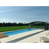 Bahama trädgårdspool 11x3,75x1,5m beige med guldtextur och steg