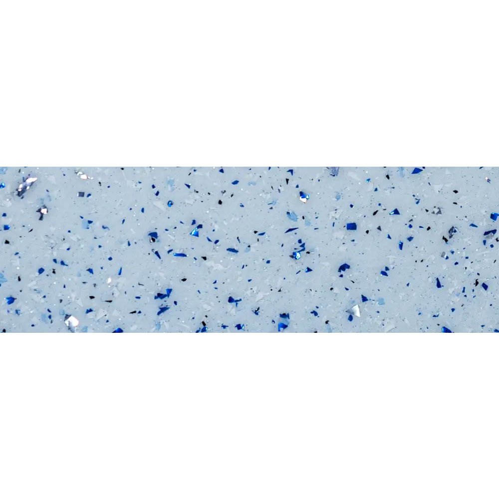 Ljusblå glasfiberpool Papeete med skimrande blå svarta glasbitar