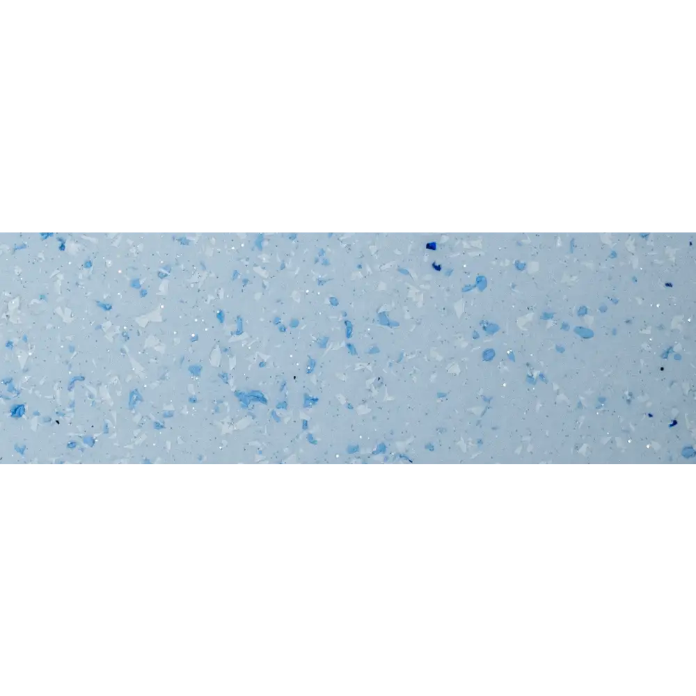 Ljusblå terrazzo bänkskiva i Glasfiberpool Papeete med blå fläckar