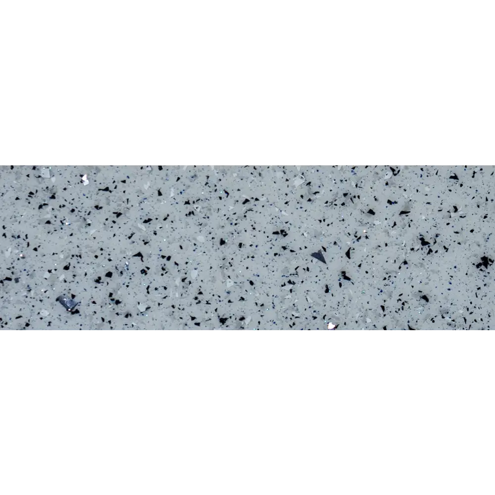 Grå fläckig bänkskiva med svarta och silverfärgade fläckar för Glasfiberpool Trinidad