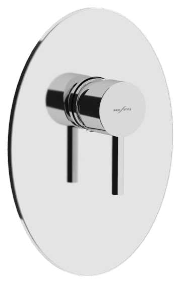 Inoxstyle Mix Inox O väggblandare med oval täckplatta – exempel på utförande