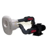 Vit JETSWIM BRILIX Elegance: vit och svart poolpump med röda ventilhandtag