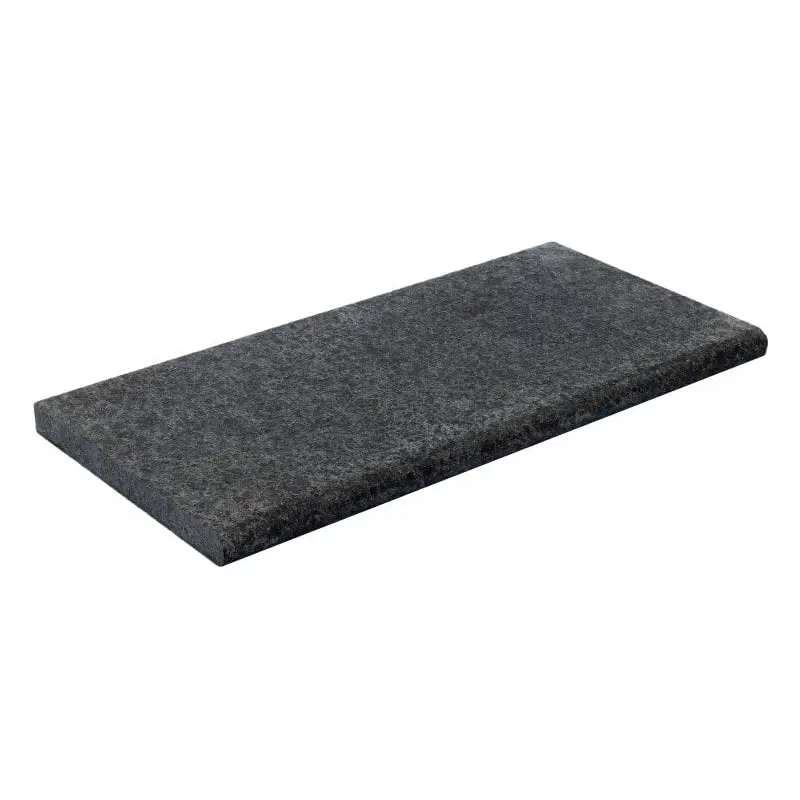 Mörkgrå rektangulär stenplatta Natura Kiruna paket med texturerad yta