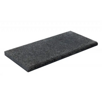Mörkgrå rektangulär stenplatta Natura Kiruna paket med texturerad yta