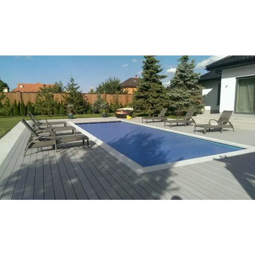 Blå pooltäckning i Kantstenspaket 4×8 Natura Napoli paket