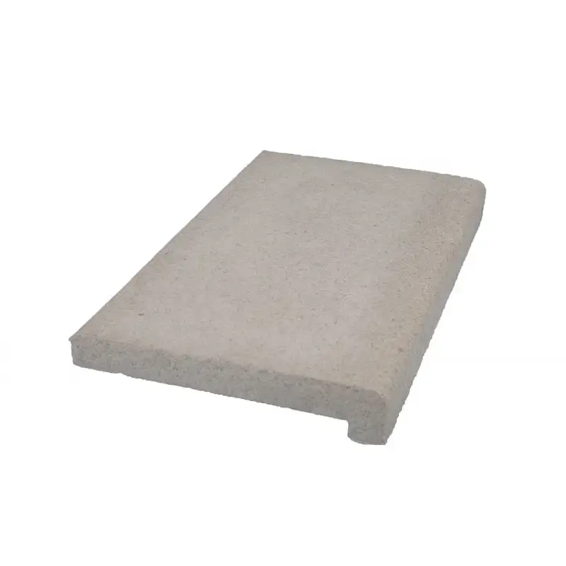 Ljusgrå betongkant för Rustica Athen paket med rundade hörn