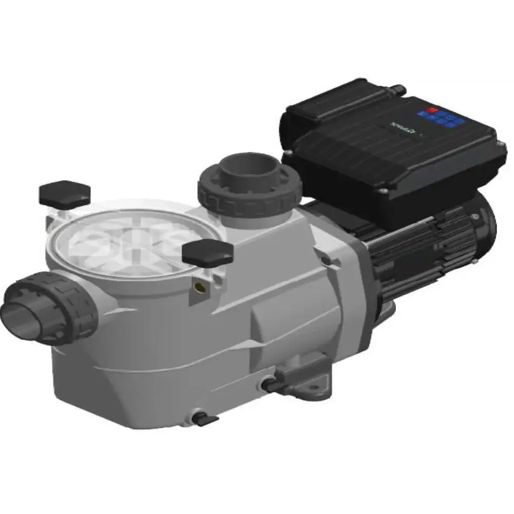 Kripsol VSP grå poolpump med svart motor och panel