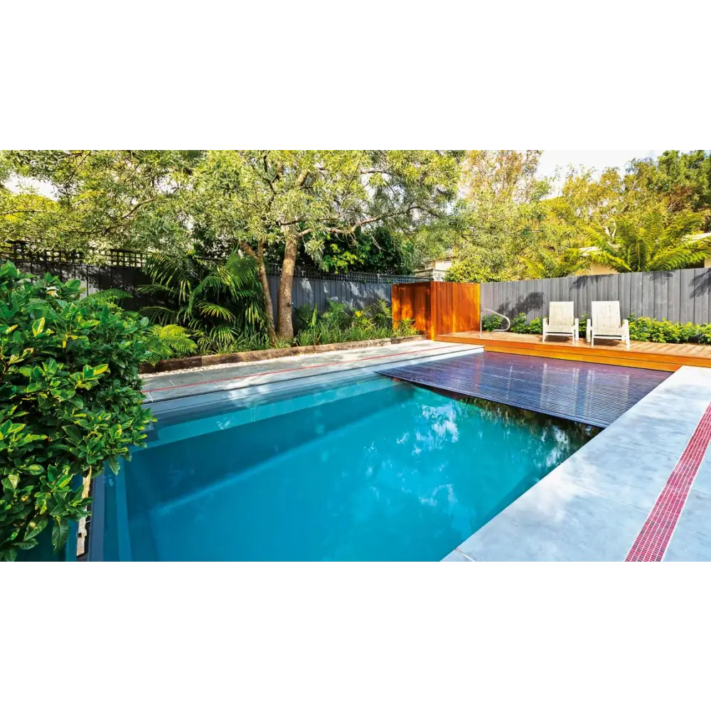 Leisurepools Reflection rektangulär pool med blåvatten och cover box™