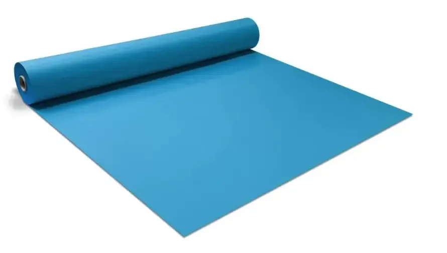 Blå rulle 75mm standardfärg rund med halkfritt underlag