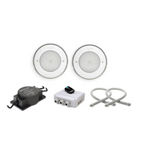 Pahlen belysningspaket premium med två runda vita infällda lampor