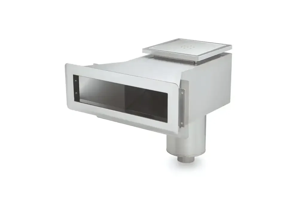 Pahlen Bräddavlopp Classic Wide i silvermetallic design med rektangulärt hus och glasfönster