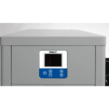 Pahlen Calidi ZP 17 grå styrpanel med vitblå display och fyra knappar