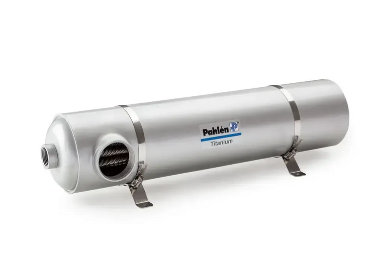 Maxi-Flo Titanium cylindriskt titanvattenfilter med bästa möjliga värmeöverföring