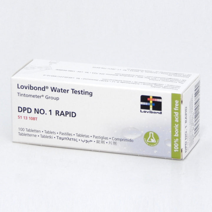 Testtablett test-kit fritt klor DPD1 100 tabletter