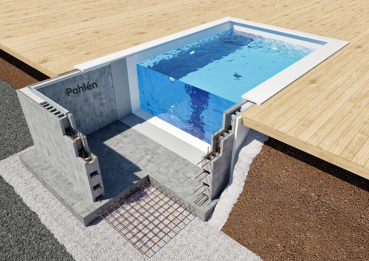 Poolkonstruktion 3x6 m Thermoblock FORTE