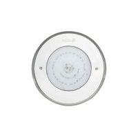 Cirkulär vit LED Pahlen Poolbelysning Classic med rostfritt syrafast stål-ram