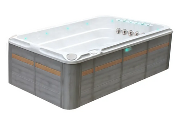 PassionSpa Activity 1-swimspa – moderne design, hvid inderside, LED-belysning