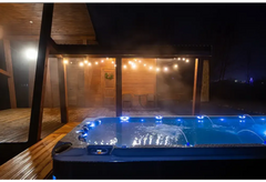 PassionSpa Activity 2-swimspa – blå belysning, massagedyser, grå struktureret overflade
