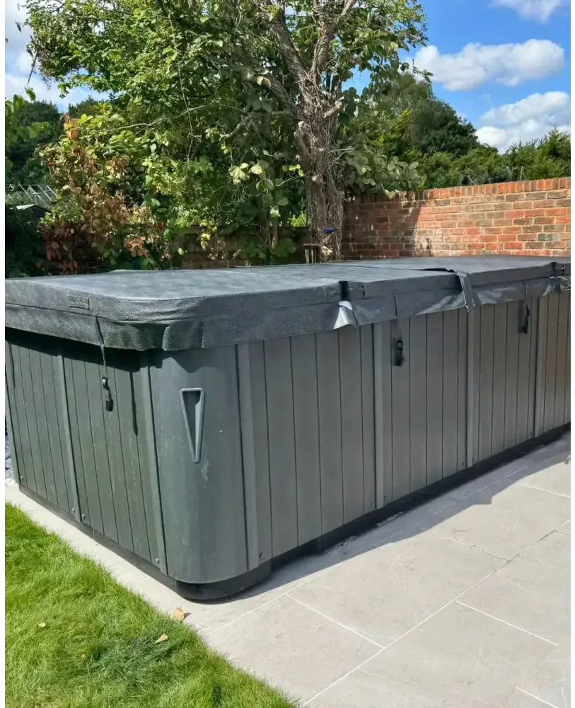 PassionSpa Aquatic 3-swimspa – gråt design, mørkegråt låg, remme