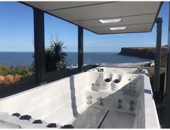 PassionSpa Dynamic-swimspa – hvid overflade, massagedyser, paneler