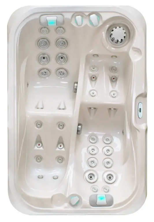 PassionSpa Indulgence-spabad – Signature Collection, beige overflade, massagedyser