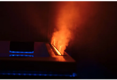 PassionSpa Serene 6-spabad – ildsted, orange flammer, blå LED-belysning