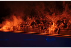 PassionSpa Serene 6-spabad – ildsted, orange flammer, mørk overflade