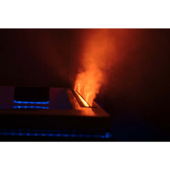 PassionSpa Serene 6-spabad – moderne design, ildsted, orange flammer, blå LED-belysning