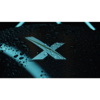 Silvrig X-emblem med guldaccent för XWarrior InverX X60 poolrobot